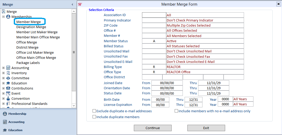 Multiple selector fields 1