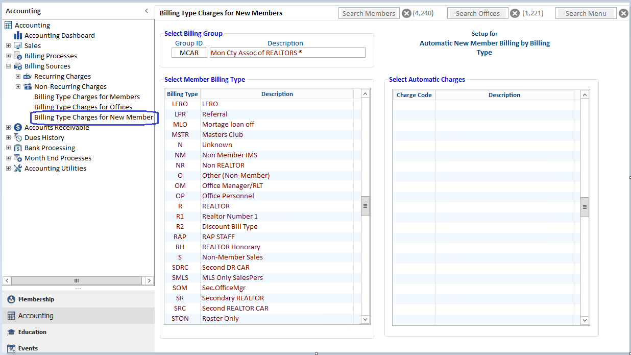 creating new member invoice 1