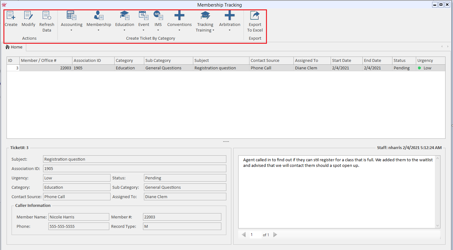 member tracking 14